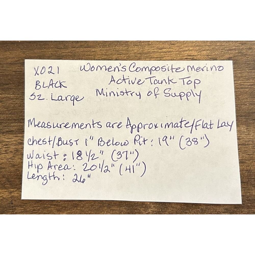 NWT Ministry of Supply Women's Composite Merino Active Tank Black Top-Size Large - Picture 6 of 7